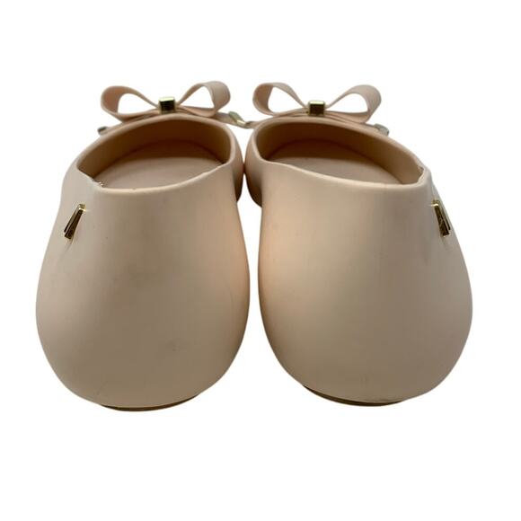 Melissa Space Love III Flats Womens Size 9 Chalk Pink Matte Gold Tone Bow - Picture 4 of 7